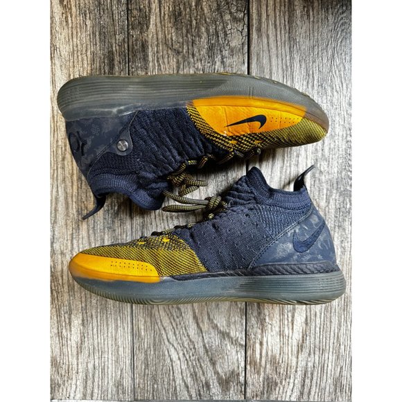 NIKE KEVIN DURANT KD11 CHINESE ZODIAC BASKETBALL SHOES Men Size 10 BLUE GOLD - Picture 5 of 12